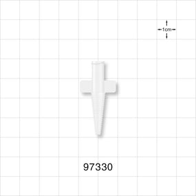 Female Luer Lock, Tubing Port, Natural - 0.11 inch - 0.281 inch OD (2.79 mm - 7.14 mm) - 97330