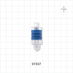 Flow Control Switch, Female Luer Lock Inlet, Male Luer Lock Outlet, Blue -  - 97337