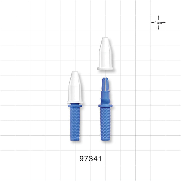 2-Part Torquer, Blue - Fits 1.1 FR - 1.6 FR Guide Wires (0.014 inch - 0.021 inch, 0.36 mm - 0.53 mm) - 97341