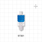 Flow Control Switch, Female Luer Lock Inlet, Male Luer Lock Outlet, Blue -  - 97361