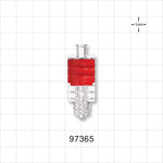 Flow Control Switch, Female Luer Lock Inlet, Male Luer Lock Outlet, Red -  - 97365