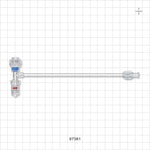Extension Line, Hemostasis Valve with Rotating Male Luer Lock to Female Luer Lock - 0 FR - 7.3 FR (0 inch - 0.1 inch, 0 mm - 2.54 mm); 6 inch Length (152.4 mm) - 97381