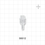 Large-Bore Female Connector, Clear - 0.204 inch OD (5.2 mm); 0.146 inch Thru Hole (3.7 mm) - 98612
