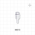 Large-Bore Female Connector, White - 0.204 inch OD (5.2 mm); 0.146 inch Thru Hole (3.7 mm) - 98613