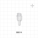 Large Bore Female Connector, Clear - 0.204 inch OD (5.2 mm); 0.146 inch Thru Hole (3.7 mm) - 98614