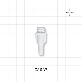 Large Bore Female Connector, High Quality , White - 0.236 inch OD (6 mm); 0.181 inch Thru Hole (4.6 mm) - 98633