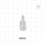 Large Bore Male Connector, Clear - 0.208 inch OD (5.3 mm) OD; 0.146 inch Thru Hole (3.7 mm) - 98652