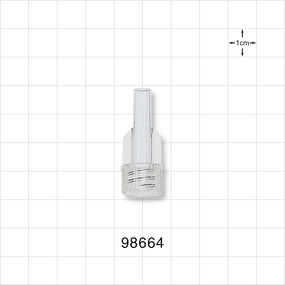 Large Bore Male Connector, Clear - 0.236 inch OD (6 mm); 0.181 inch Thru Hole (4.6 mm) - 98664