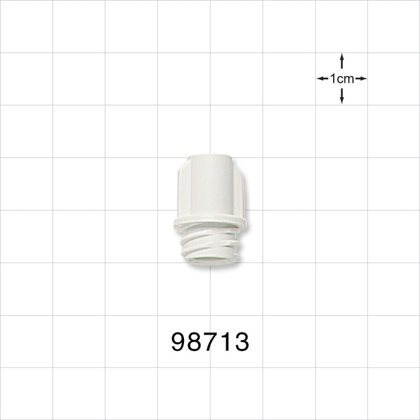 Large-Bore Female Cap, Non-Vented, White -  - 98713