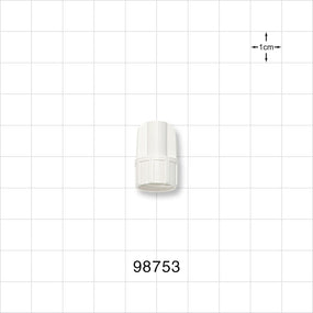 Large-Bore Male Cap, Non-Vented, White -  - 98753