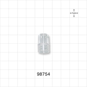Large-Bore Male Cap, Non-Vented, Clear -  - 98754