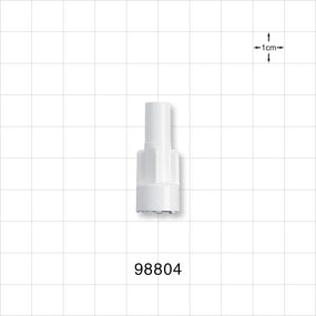 Large-Bore Male Connector, White - 0.315 inch OD (8 mm); 0.197 inch Thru Hole (5 mm) - 98804