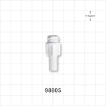 Large-Bore Female Connector, White - 0.315 inch OD (8 mm); 0.236 inch Thru Hole (6 mm) - 98805