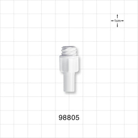 Large-Bore Female Connector, White - 0.315 inch OD (8 mm); 0.236 inch Thru Hole (6 mm) - 98805