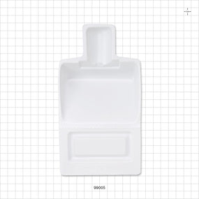 Scoop with Detachable Scraper, White - 4.25 inch x 7.75 inch (108 mm x 197 mm) - 99005