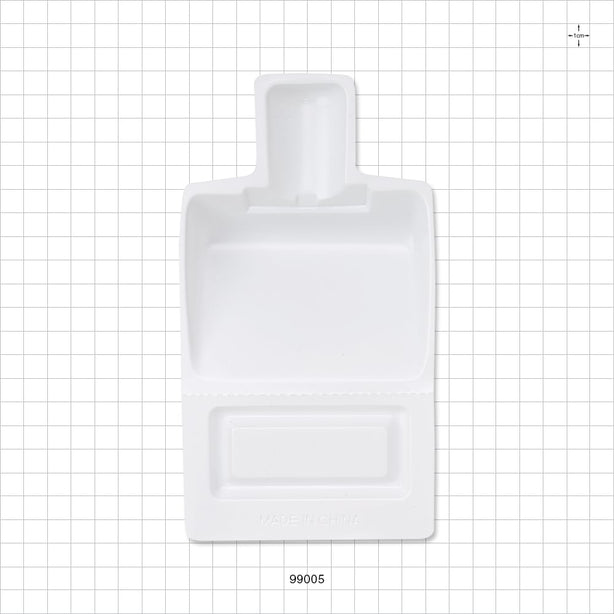 Scoop with Detachable Scraper, White - 4.25 inch x 7.75 inch (108 mm x 197 mm) - 99005