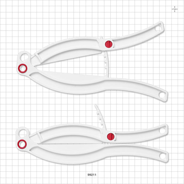 Bag Clamp with Lock, White - 3.937 inch (100 mm) Sealing Length - 99211