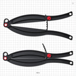 Bag Clamp with Lock, Black - 5.906 inch (150 mm) Sealing Length - 99213