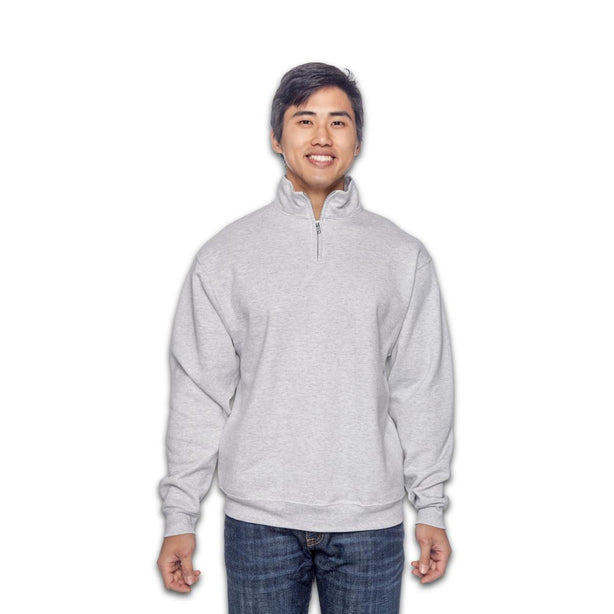 Jerzees Men's Quarter-Zip Sweatshirt 995 ASH M - 1.0 Each