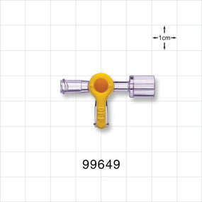 4-Way Stopcock, NRFit™, 2 Females, Male Slip - 43.5 psi - 99649