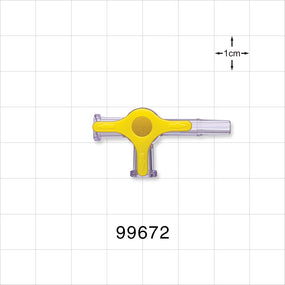 4-Way Stopcock, 2 Female Luer Locks, Male Luer Slip - 58 psi - 99672