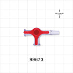 4-Way Stopcock, 2 Female Luer Locks, Male Luer Slip - 58 psi - 99673