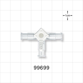 3-Way Stopcock, 3 Female Luer Locks - 200 psi - 99699