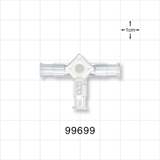 3-Way Stopcock, 3 Female Luer Locks - 200 psi - 99699