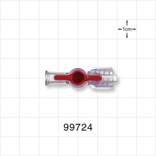 1-Way Stopcock, Female Luer Lock, Male Luer with Spin Lock - 29 psi - 99724