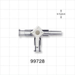 3-Way Stopcock, 2 Female Luer Locks, Male Luer Slip - 200 psi - 99728