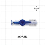 1-Way Stopcock, Female Luer Lock, Swivel Male Luer Lock - 1050 psi - 99738