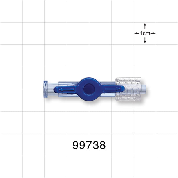 1-Way Stopcock, Female Luer Lock, Swivel Male Luer Lock - 1050 psi - 99738
