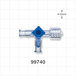 3-Way Stopcock, 2 Female Luer Locks, Swivel Male Luer Lock - 1050 psi - 99740