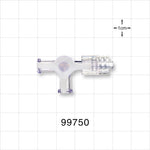 3-Way Stopcock, 2 Female Luer Locks, Swivel Male Luer Lock - 58 psi - 99750