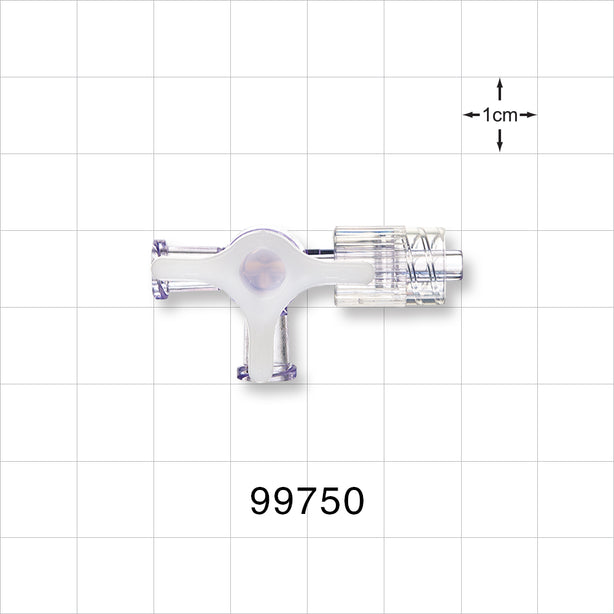 3-Way Stopcock, 2 Female Luer Locks, Swivel Male Luer Lock - 58 psi - 99750