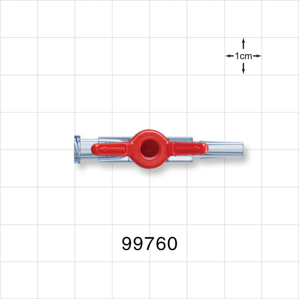 1-Way Stopcock, Female Luer Lock, Male Luer Slip - 1200 psi - 99760