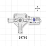 3-Way Stopcock, 2 Female Luer Locks, Rotating Male Luer Lock - 1050 psi - 99762