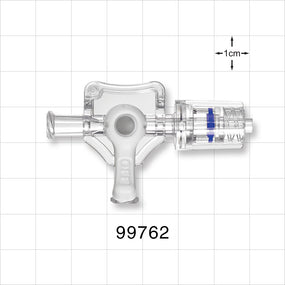3-Way Stopcock, 2 Female Luer Locks, Rotating Male Luer Lock - 1050 psi - 99762