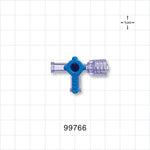 3-Way Stopcock, 2 Female Luer Locks, Rotating Male Luer Lock - 43 psi - 99766