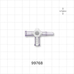 3-Way Stopcock, 2 Female Luer Locks, Male Luer Slip - 29 psi - 99768