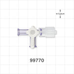 2-Way Stopcock, 2 Female Luer Locks, Rotating Male Luer Lock - 43 psi - 99770