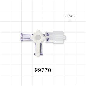 2-Way Stopcock, 2 Female Luer Locks, Rotating Male Luer Lock - 43 psi - 99770