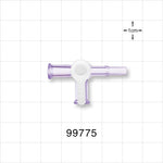 2-Way Stopcock, 2 Female Luer Locks, Male Luer Slip - 43 psi - 99775