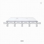 5-Gang Stopcock Manifold, 7 Female Luer Locks - 29 psi - 99859