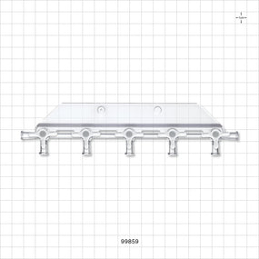 5-Gang Stopcock Manifold, 7 Female Luer Locks - 29 psi - 99859