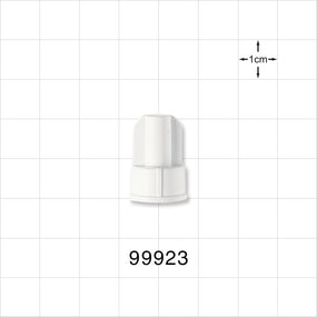 Large Bore Male Cap, Non-Vented, White -  - 99923