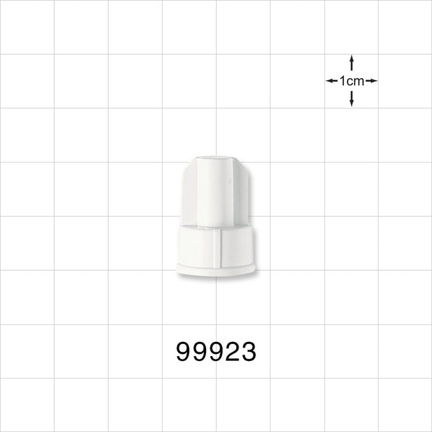 Large Bore Male Cap, Non-Vented, White -  - 99923