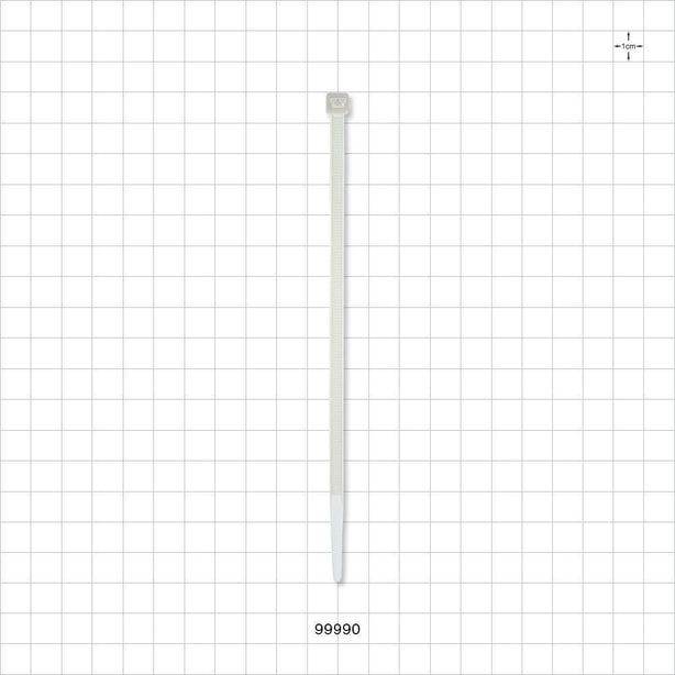 General Purpose Non-Reopening Cable Tie, Natural - 6.3 inch (160 mm); 222N (50 lbs) Breaking Strength - 99990