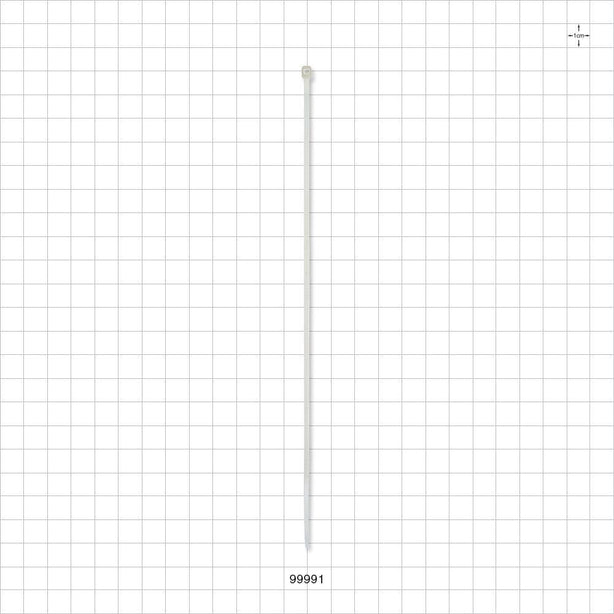 General Purpose Cable Tie, Non Re-opening, Natural - 8 inch (203 mm); 80N (18 lbs) Breaking Strength - 99991