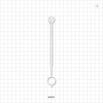 General Purpose Re-opening Plastic Bag Tie, Ratchet with Ring, White - 7 inch (178 mm) - 999991